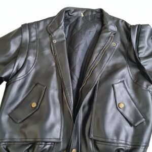 Men’s Black Bomber Style Leather Jacket