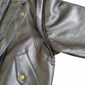 Men’s Black Bomber Style Leather Jacket