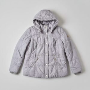 Women’s Light Grey Quilted Winter Jacket