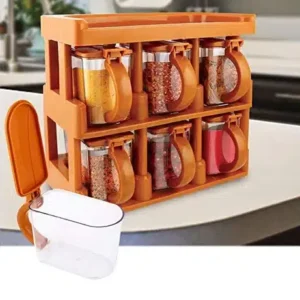 Master Chef 3 Tier Spice Rack with 6 Jars – Kitchen Organizer Set