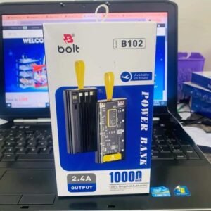 Bolt B102 10000mAh Power Bank – Premium Portable Charger (2.4A)