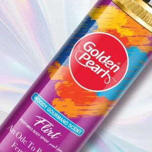 Golden Pearl Romance Body Spray for Women – Peach Blossom & Raspberry Perfumed Body Spray Long Lasting Woody Gourmand Fragrance