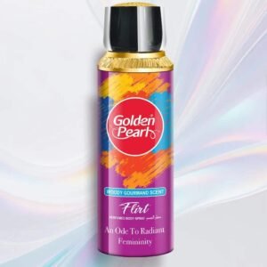 Golden Pearl Romance Body Spray for Women – Peach Blossom & Raspberry Perfumed Body Spray Long Lasting Woody Gourmand Fragrance