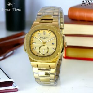 Golden Wrist Watch for Men – Premium Luxury Gold Stainless Steel Strap Elegant Formal Watch for Business, Casual & Party Wear