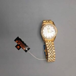 Gold Rolex Watch for Men – Luxury Golden Stainless Steel Designer Wrist Watch with Diamond Style Dial & Premium Bracelet