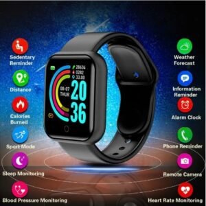D20 Ultra Smart Watch Heart Rate Blood Pressure Oxygen Monitor Fitness Tracker Bluetooth Sports Smart Watch for Men & Women