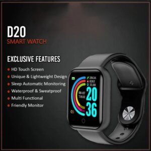 D20 Ultra Smart Watch Heart Rate Blood Pressure Oxygen Monitor Fitness Tracker Bluetooth Sports Smart Watch for Men & Women