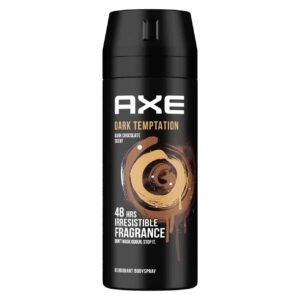 AXE Dark Temptation Body Spray 150ml – Long Lasting Chocolate Fragrance Deodorant Spray for Men | 48H Freshness AXE Deodorant